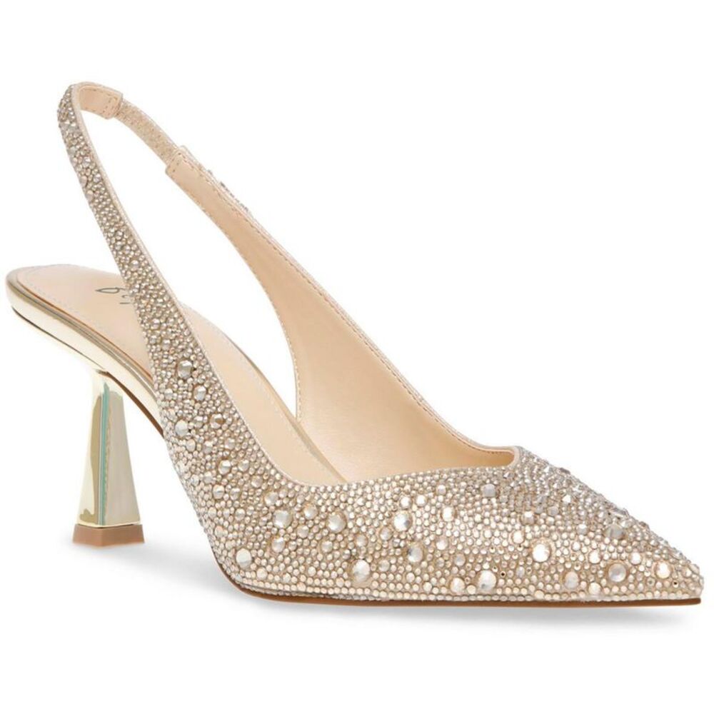 Betsey Johnson Gold Embellished Slingback Heels